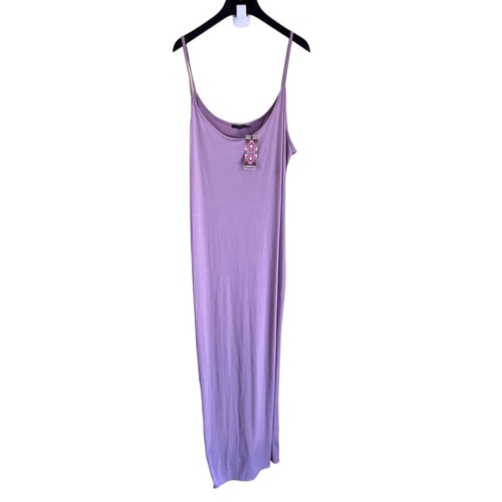 NWT Boohoo Womens Dusty Pink Slip Maxi Dress Size 20 Barbiecore Cottagecore